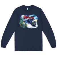 Navy believe polar express Long Sleeve Tee - FaDigitalArtStudio