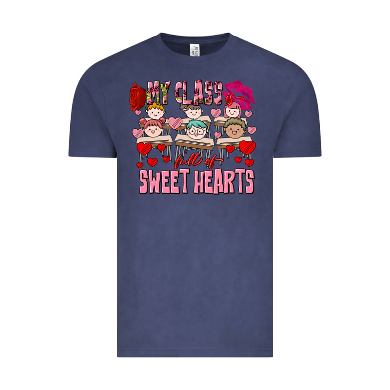 Valentine's Day My Class Is Full Of Sweet Hearts Vintage Tee by FaDigitalArtStudio | Teevron