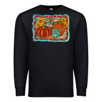Black pumpkin sunflower Premium Sweatshirt - AdoDesignShop