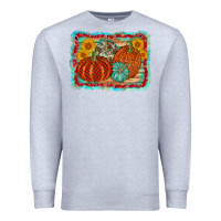Heather Grey pumpkin sunflower Premium Sweatshirt - AdoDesignShop