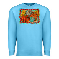 Ocean Blue pumpkin sunflower Premium Sweatshirt - AdoDesignShop