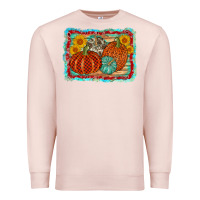 Pale Pink pumpkin sunflower Premium Sweatshirt - AdoDesignShop
