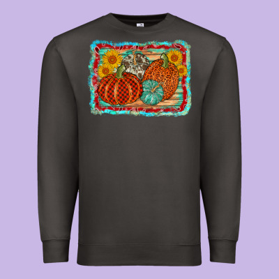 Pumpkin Sunflower Premium Sweatshirt Designed By Adodesignshop