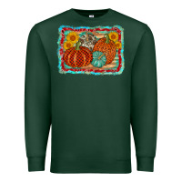 Sports Green pumpkin sunflower Premium Sweatshirt - AdoDesignShop