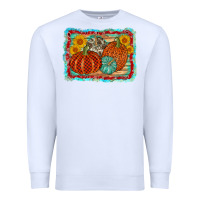 White pumpkin sunflower Premium Sweatshirt - AdoDesignShop