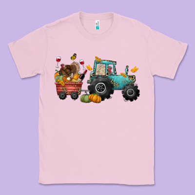 Thanksgiving Tractor Classic Tee Designed By Cowgirlartshop