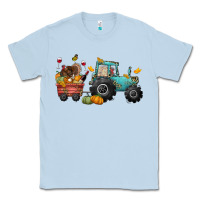 Dusty Blue thanksgiving tractor Classic Tee - CowGirlArtShop