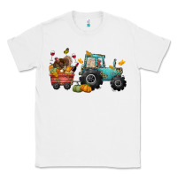 White thanksgiving tractor Classic Tee - CowGirlArtShop