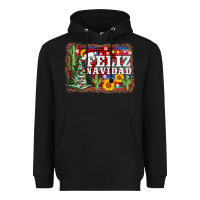 Black feliz navidad Heavyweight Hoodie - AdoDesignShop