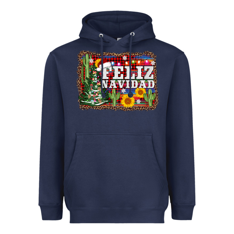 Feliz Navidad Heavyweight Hoodie by AdoDesignShop | Teevron