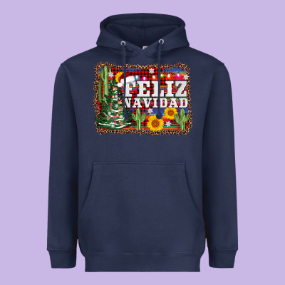 Feliz Navidad Heavyweight Hoodie Designed By Adodesignshop