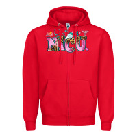 Red nicu Zipper Hoodie - AdoDesignShop