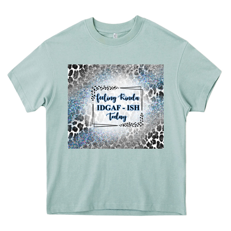 Feeling Kinda Idgaf Ish Today With Leopard And Gli Heavy Core Tee by TumblerDesignByShophia | Teevron