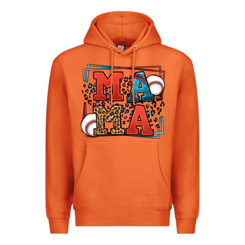 Leopard Baseball Mama Mother's Day Premium Hoodie by LillyAllenDesigns | Teevron