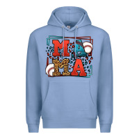 Colony Blue leopard baseball mama Mother's Day Premium Hoodie - LillyAllenDesigns