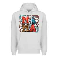 Dove Grey leopard baseball mama Mother's Day Premium Hoodie - LillyAllenDesigns