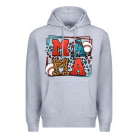 Heather Grey leopard baseball mama Mother's Day Premium Hoodie - LillyAllenDesigns