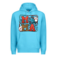 Ocean Blue leopard baseball mama Mother's Day Premium Hoodie - LillyAllenDesigns