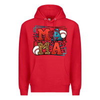 Red leopard baseball mama Mother's Day Premium Hoodie - LillyAllenDesigns