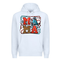 White leopard baseball mama Mother's Day Premium Hoodie - LillyAllenDesigns
