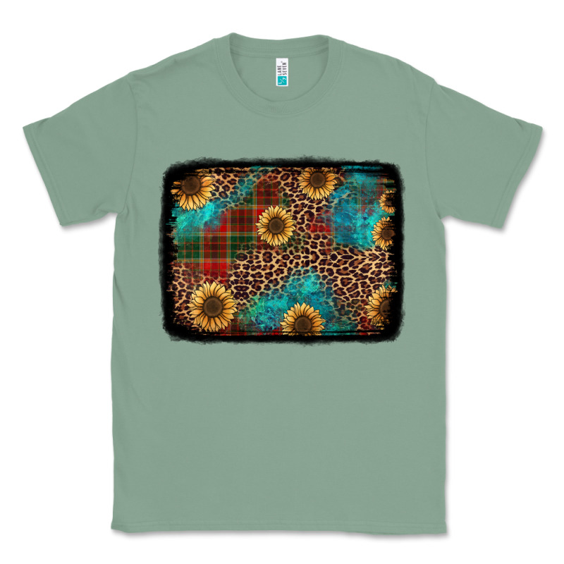 Christmas Sunflowers And Buffalo Plaid Background Classic Tee by Jasminsmagicworld | Teevron