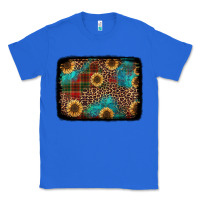 True Royal christmas sunflowers and buffalo plaid background Classic Tee - Jasminsmagicworld