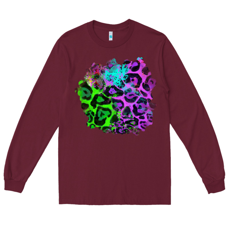 Colorful Leopard Patch Long Sleeve Tee by RanaPortraitStore | Teevron