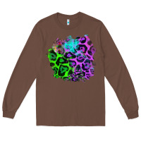 Chestnut Colorful Leopard patch Long Sleeve Tee - RanaPortraitStore