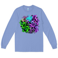 Colony Blue Colorful Leopard patch Long Sleeve Tee - RanaPortraitStore
