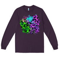 Plum Colorful Leopard patch Long Sleeve Tee - RanaPortraitStore