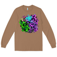 Toasted Coconut Colorful Leopard patch Long Sleeve Tee - RanaPortraitStore