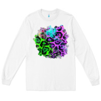 White Colorful Leopard patch Long Sleeve Tee - RanaPortraitStore