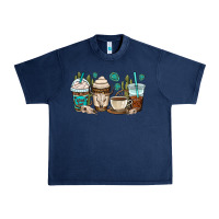 Navy bull skull coffee cups Urban Heavy Tee - OliviaCreatesArt