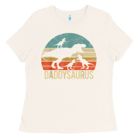 Bone daddy dinosaur daddysaurus 3 three kids xmas christmas gift t shirt Ladies Tee - linhVisuals