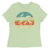 Matcha daddy dinosaur daddysaurus 3 three kids xmas christmas gift t shirt Ladies Tee - linhVisuals