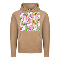 Vintage Coffee Easter Bunnies With Carrots Seamless Pattern Vintage Hoodie - BundleAndBundleShop