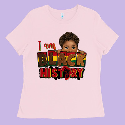 I Am Black History Black Boy Peekaboo Juneteenth Ladies Tee Designed By Cowgirlartshop