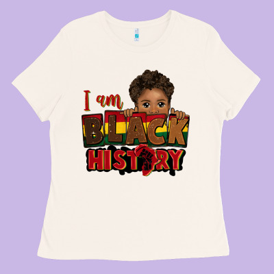 I Am Black History Black Boy Peekaboo Juneteenth Ladies Tee Designed By Cowgirlartshop