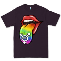 Plum Pride LGBT Sign Tongue Premium Tee - Jasminsmagicworld