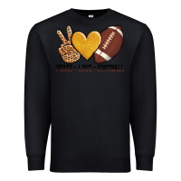 Black peace love football revize Premium Sweatshirt - AdoDesignShop