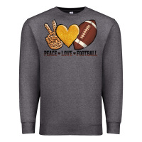 Charcoal Heather peace love football revize Premium Sweatshirt - AdoDesignShop