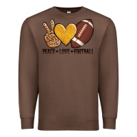 Chestnut peace love football revize Premium Sweatshirt - AdoDesignShop
