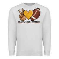 Dove Grey peace love football revize Premium Sweatshirt - AdoDesignShop