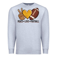 Heather Grey peace love football revize Premium Sweatshirt - AdoDesignShop
