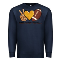 Navy peace love football revize Premium Sweatshirt - AdoDesignShop