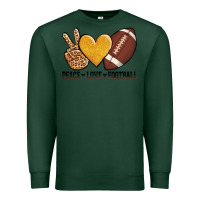 Sports Green peace love football revize Premium Sweatshirt - AdoDesignShop