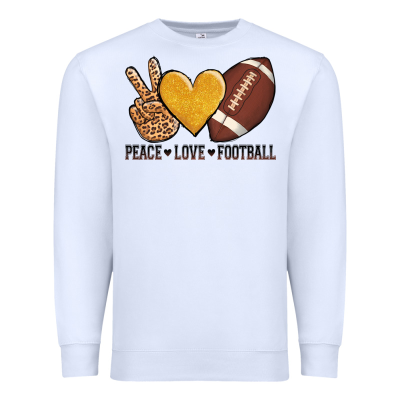 Peace Love Football Revize Premium Sweatshirt by AdoDesignShop | Teevron