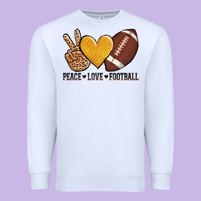 Peace Love Football Revize Premium Sweatshirt Designed By Adodesignshop