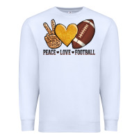 White peace love football revize Premium Sweatshirt - AdoDesignShop