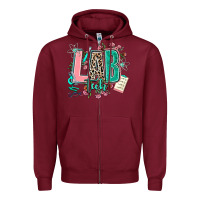 Burgundy lab tech Zipper Hoodie - AdoDesignShop